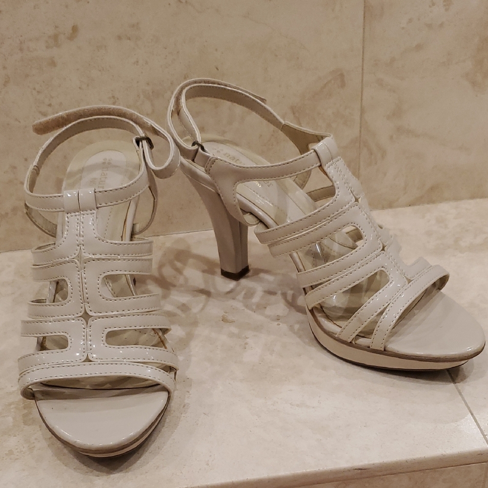 Naturalizer Cream Strappy High Heel Sandals....10/10 For Comfort!